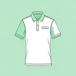 light green short-sleeved polo shirt image